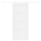 Sliding Door White 86 x 198.5 cm Solid pine wood and steel 3333595