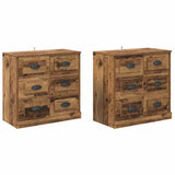 Sideboards 2 pcs Old Wood 70 x 35.5 x 67.5 cm Engineered Wood 3402665