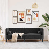 Sofa Black 194 x 74.5 x 70.5 cm Velvet 42013024