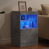 Sideboard with LED Lights Concrete Grey 41x37x67 cm 836682