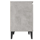 Bed Cabinets with Metal Legs Concrete Grey 40x30x50 cm 805842