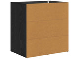 Sideboard with Drawer Black Oak 59 x 39 x 80 cm Engineered Wood 883066