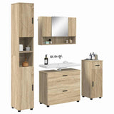 Bathroom Furniture Set with Drawer with Shelf 5 pcs Sonoma Oak 3393075