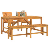 Garden Dining Set 4 pcs Brown 150 x 90 x 74 cm 3154112