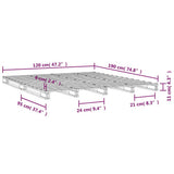 Pallet Bed without Mattress Small Double Solid Wood 821427