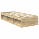 Bed Frame with Headboard Sonoma Oak 75 x 190 cm Solid Pine Wood 3411075