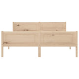 Bed Frame Pine Solid pinewood, plywood Double Bed Frame 322099