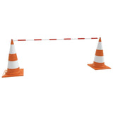 Retractable Traffic Cone Bars 10 pcs ABS 116-197 cm 153110
