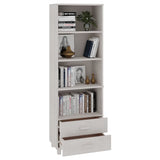 Highboard HAMAR White 60x35x180 cm Solid Wood Pine 340489
