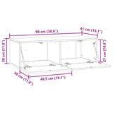 Wall-Mounted TV Cabinet Concrete Grey 98 x 41 x 30 cm 898528