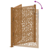 Garden Gate 100x125 cm Weathering Steel Leaf Design 4100965