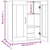 Hanging Wall Cabinet Sonoma Oak 69.5x34x90 cm 812288
