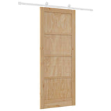 Sliding Door Brown 86 x 211 cm Solid Pine Wood 3333400
