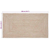 Area Rugs Natural and White 100 x 200 cm Jute 42010476