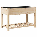 Garden Planter Beige 115 x 59 x 76.5 cm Solid fir wood 42006567