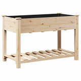 Garden Planter Beige 115 x 59 x 76.5 cm Solid fir wood 42006567