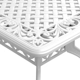 Garden Table White 150x90x72 cm Cast Aluminium 4002805