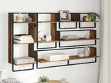 Wall Shelf Set 6 pcs Old Wood 100 x 25 x 30 cm Engineered Wood 882847