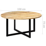 ZNTS Dining Table 150x73 cm Solid Mango Wood 247851