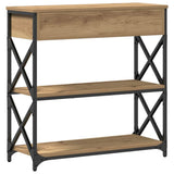 Console Table with Drawer Artisan oak 75 x 28 x 75 cm 863536