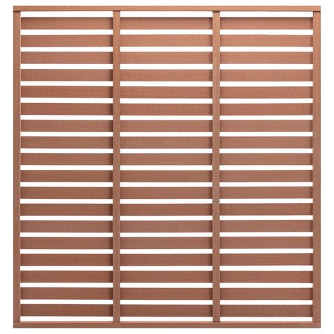 Fence Panel WPC 180x180 cm Brown 318109