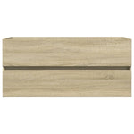 ZNTS 2 Piece Bathroom Furniture Set Ceramic and Engineered Wood 3307661
