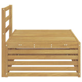 Outdoor End sofa White 115 x 83 x 73 cm Solid Acacia Wood 901576
