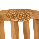 Handcarved Rose Chair 2 pcs Natural 58 x 60 x 90 cm 42030012