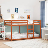 Bunk Bed without Mattress Wax Brown 75x190 cm Small Single Solid Wood Pine 844830