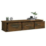 Wall Cabinet Smoked Oak 88x26x18.5 cm Engineered Wood 815081