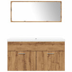 ZNTS 3 Piece Bathroom Furniture Set Artisan Oak Engineered Wood 3328588