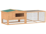 Wooden Rabbit Hutch Guinea Pig hutch House 2 Tier with Rabbit Run for Outdoor Garden Backyard, 85 x T3398P347536