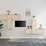 TV Cabinets 6 pcs Solid Wood Pine 3100254