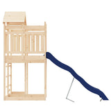Outdoor Playset Natural Wood, Blue Solid Pine Wood, Polypropylene 3156871