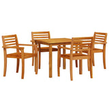 Garden Dining Set 5 pcs Brown Solid Acacia Wood 3375670