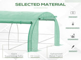 Polytunnel Greenhouse Walk-in Grow House Tent with Roll-up Sidewalls, Zipped Door and 12 Windows, T3398P318841