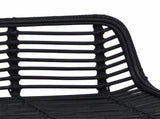 Bar Stool 2 pcs Black 44 x 45 x 76 cm Rattan and Steel 42033203