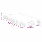Mattress White and Grey 100 x 200 cm Bonell Spring 4106440
