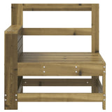 Garden Armrest Sofa with Side Table Impregnated Wood Pine 844882