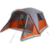 Family Tent with Porch 6-Person Grey and Orange Waterproof 94550