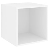 4 Piece TV Cabinet Set White Engineered Wood 3079763