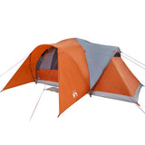 Family Tent Dome 6-Person Grey and Orange Waterproof 4009469