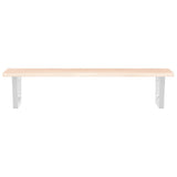Basin Shelf Wall Mounted Steel and Solid Wood Oak 3302602