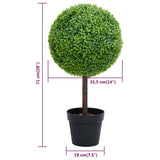 Artificial Boxwood Plant with Pot Ball Shaped Green 71 cm 336508