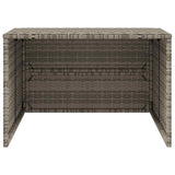 Robot Mower Garage Grey 86x90x52/57 cm Poly Rattan 365406