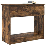 Console Table with Drawers Smoked Oak 85.5x38.5x74.5 cm 861395