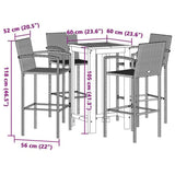 Garden Bar Set Brown Solid acacia wood Compact Footrest 3295275