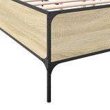 Bed Frame without Mattress Sonoma Oak 135x190 cm Double 3279813