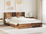 Bed Frame with Storage and Headboard Old wood Engineered Wood 3414139