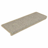 Stair Mats Self-adhesive Sisal-Look 15 pcs 65x21x4 cm Light Green 326887